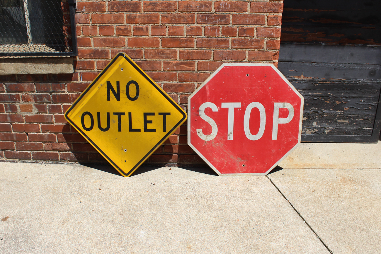 Vintage Steel Street Signs