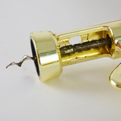 Rapid Swiss Brass Plated Wine Bottle Opener