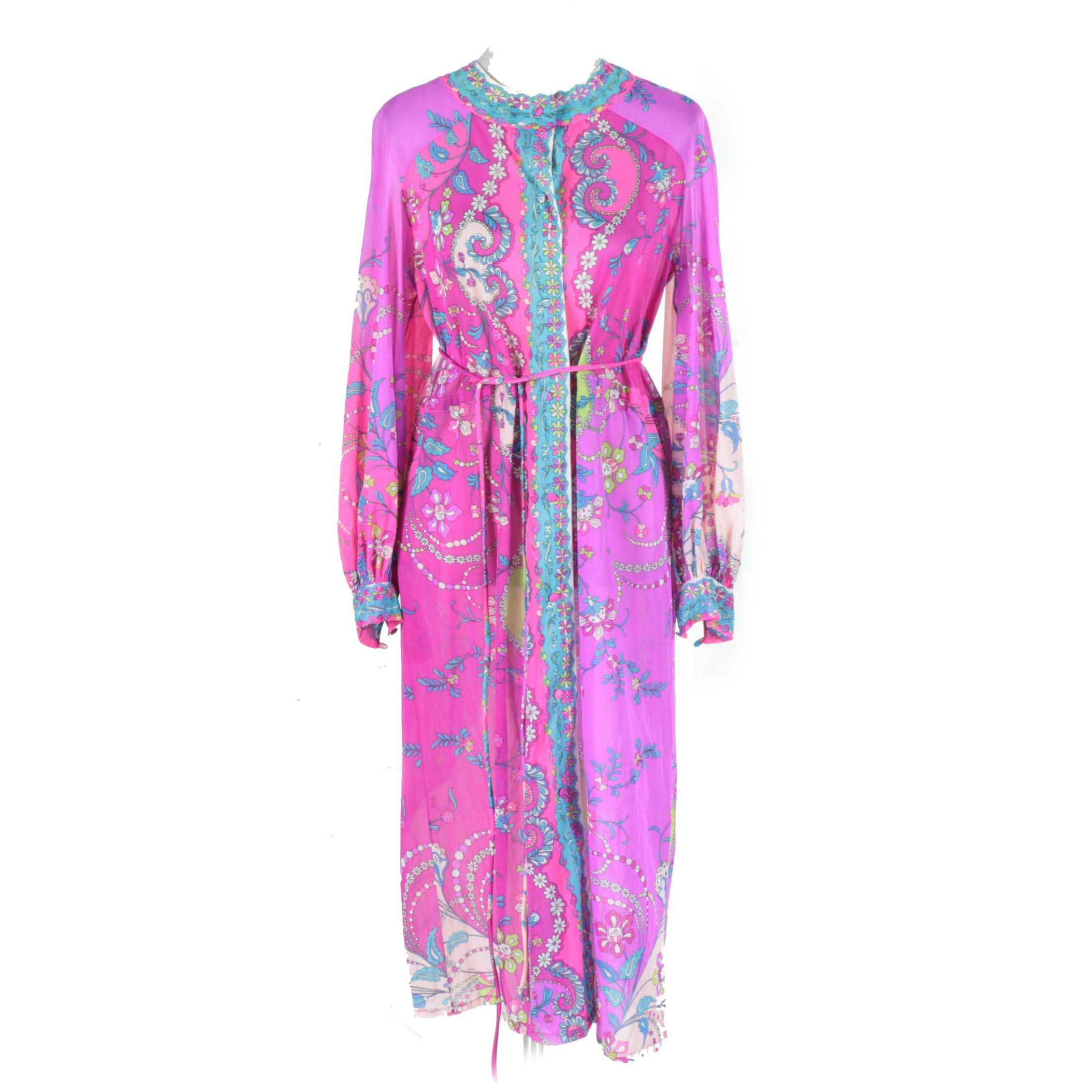 Vintage Emilio Pucci For Formfit Rogers Drawstring Robe