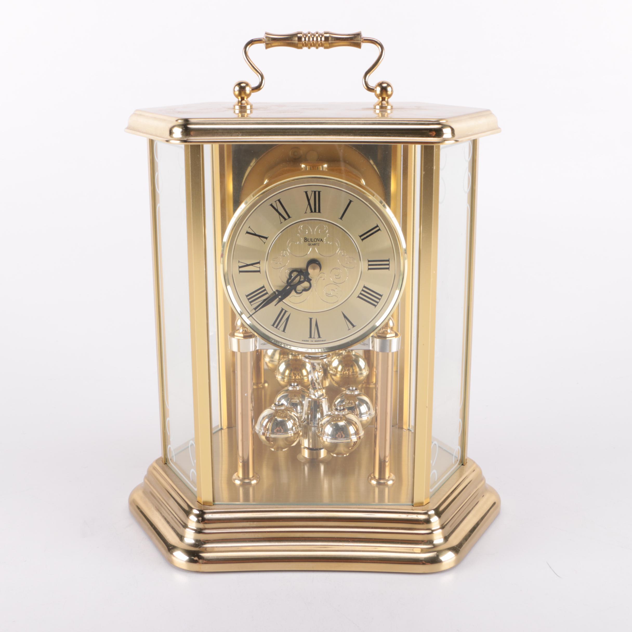 Brass Bulova Carriage Clock