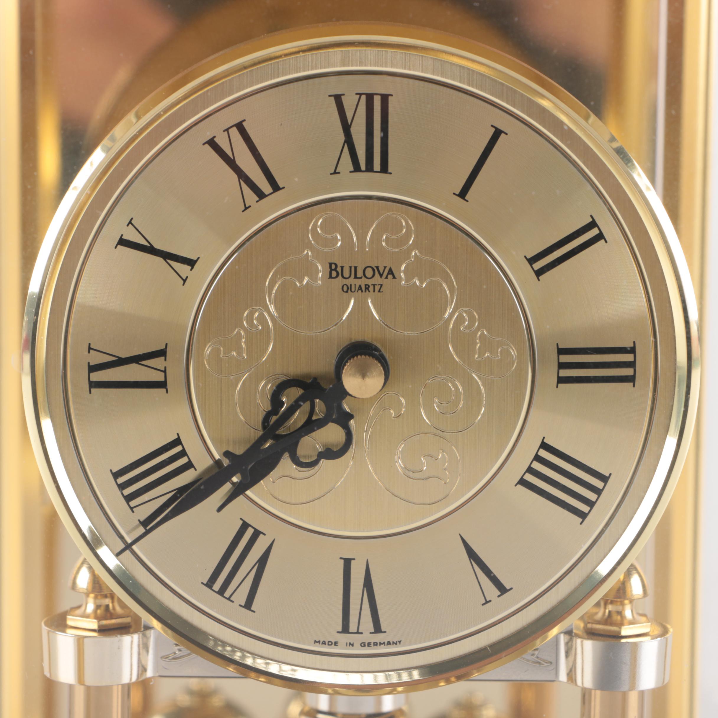 Brass Bulova Carriage Clock
