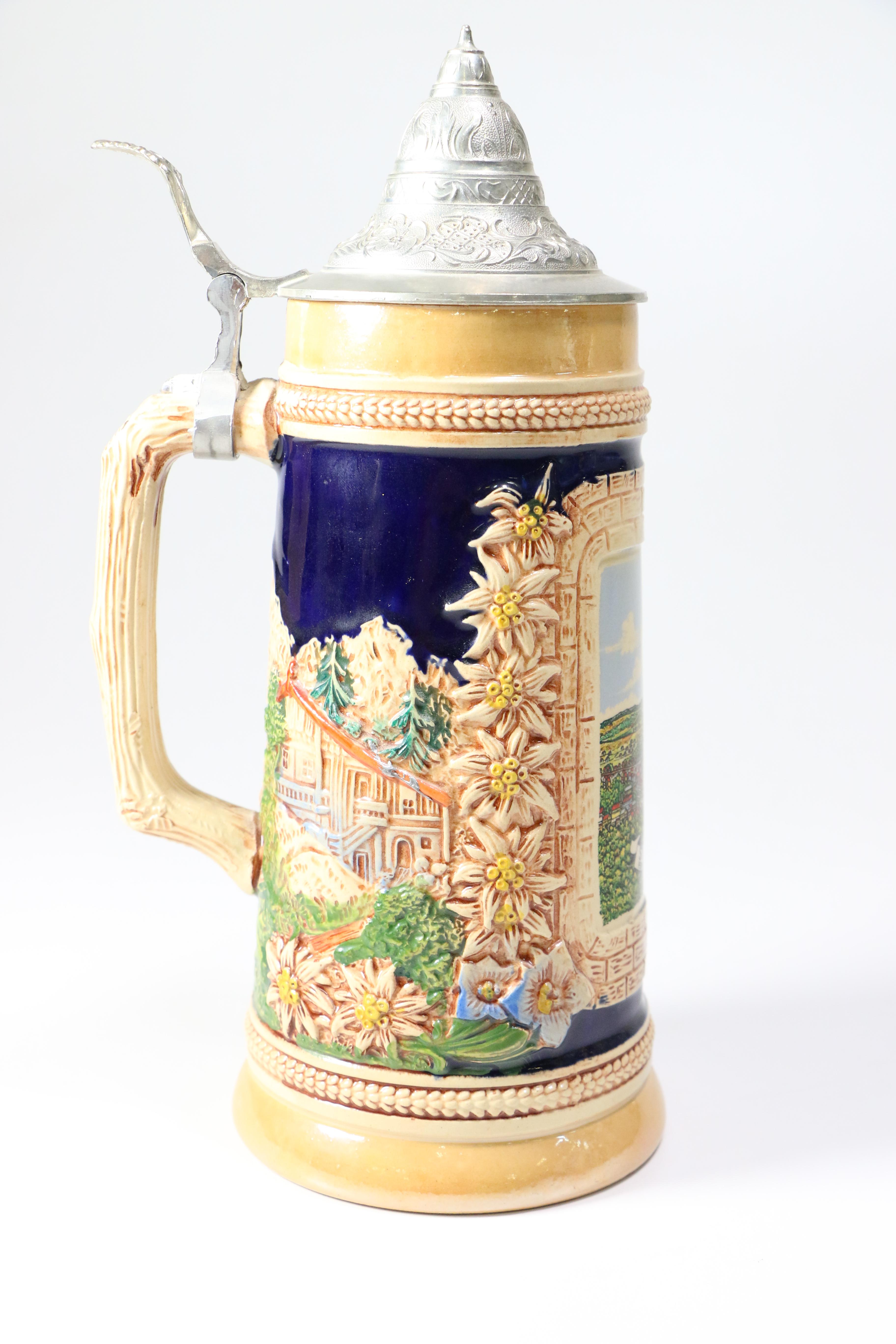 Vintage German Ceramic Beer Steins