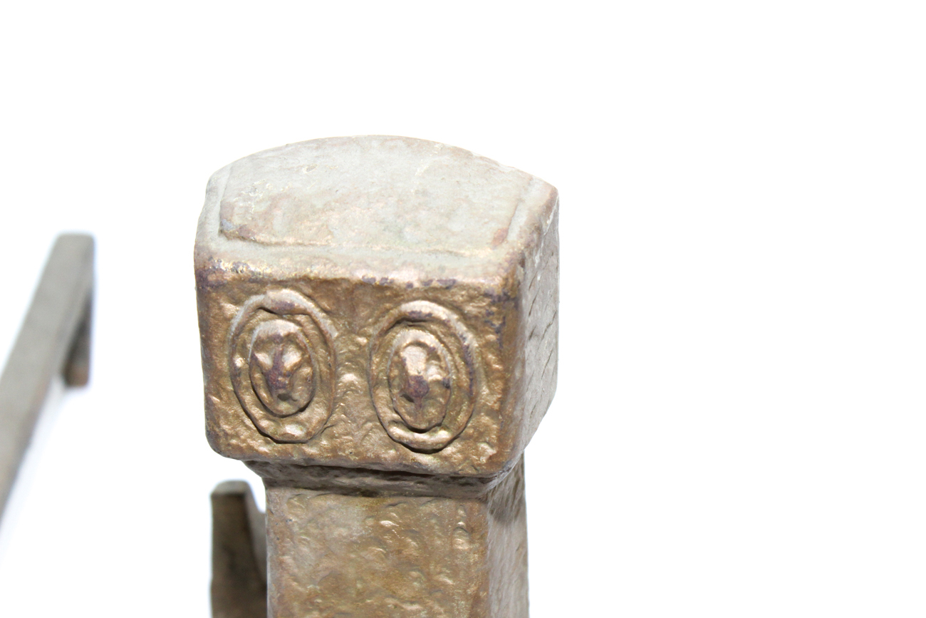 Pair of Vintage Iron Andirons