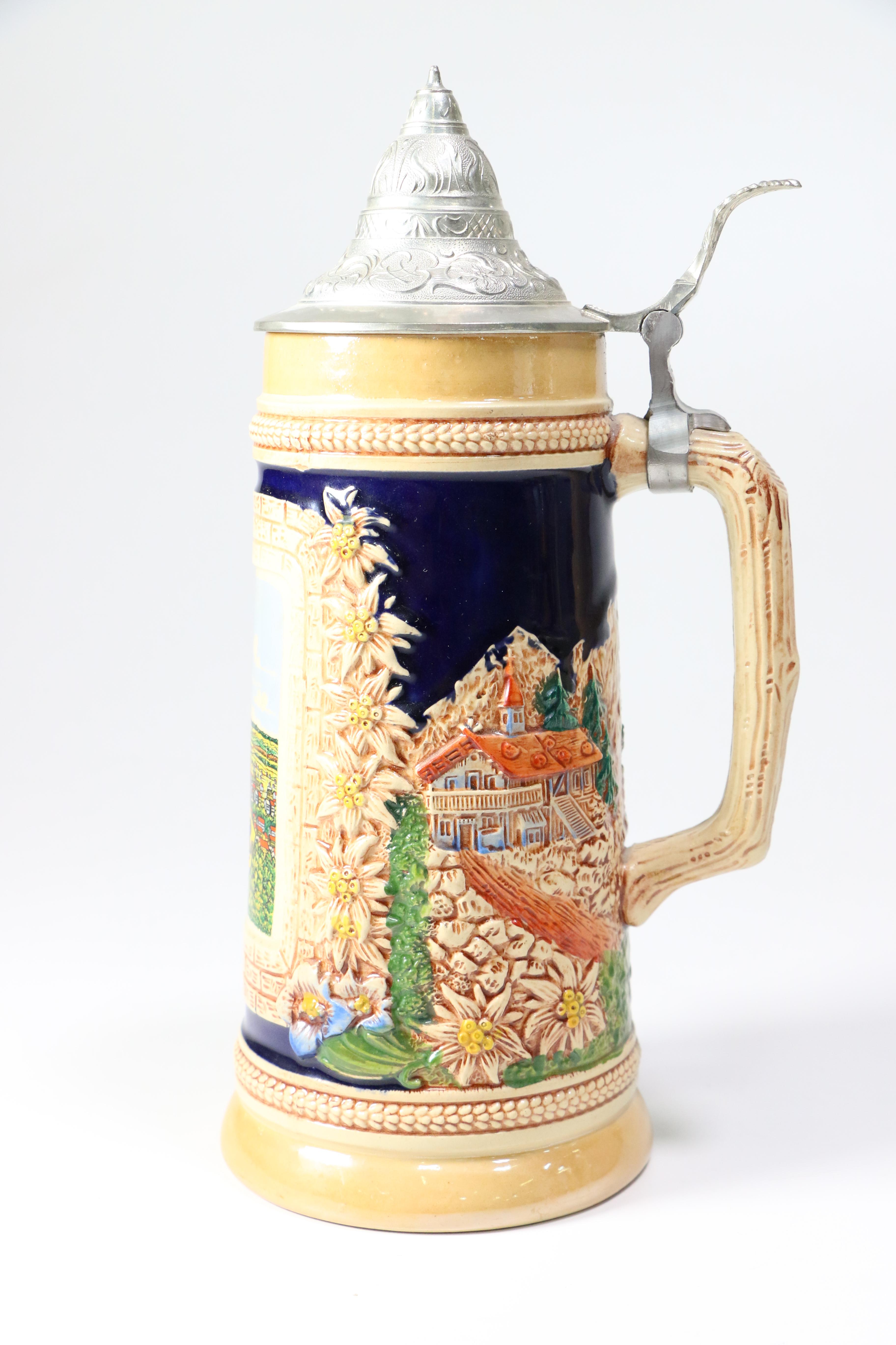 Vintage German Ceramic Beer Steins
