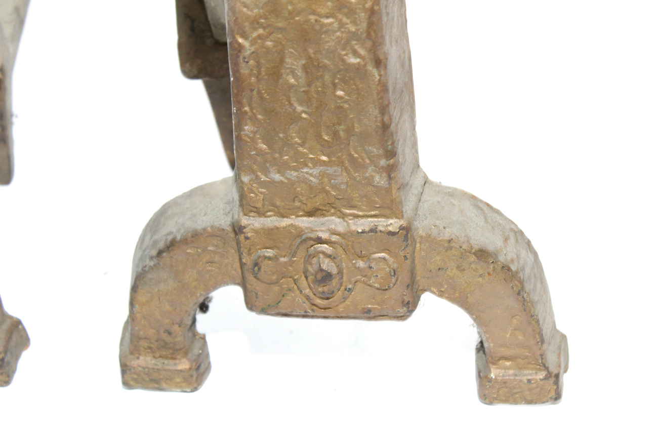 Pair of Vintage Iron Andirons