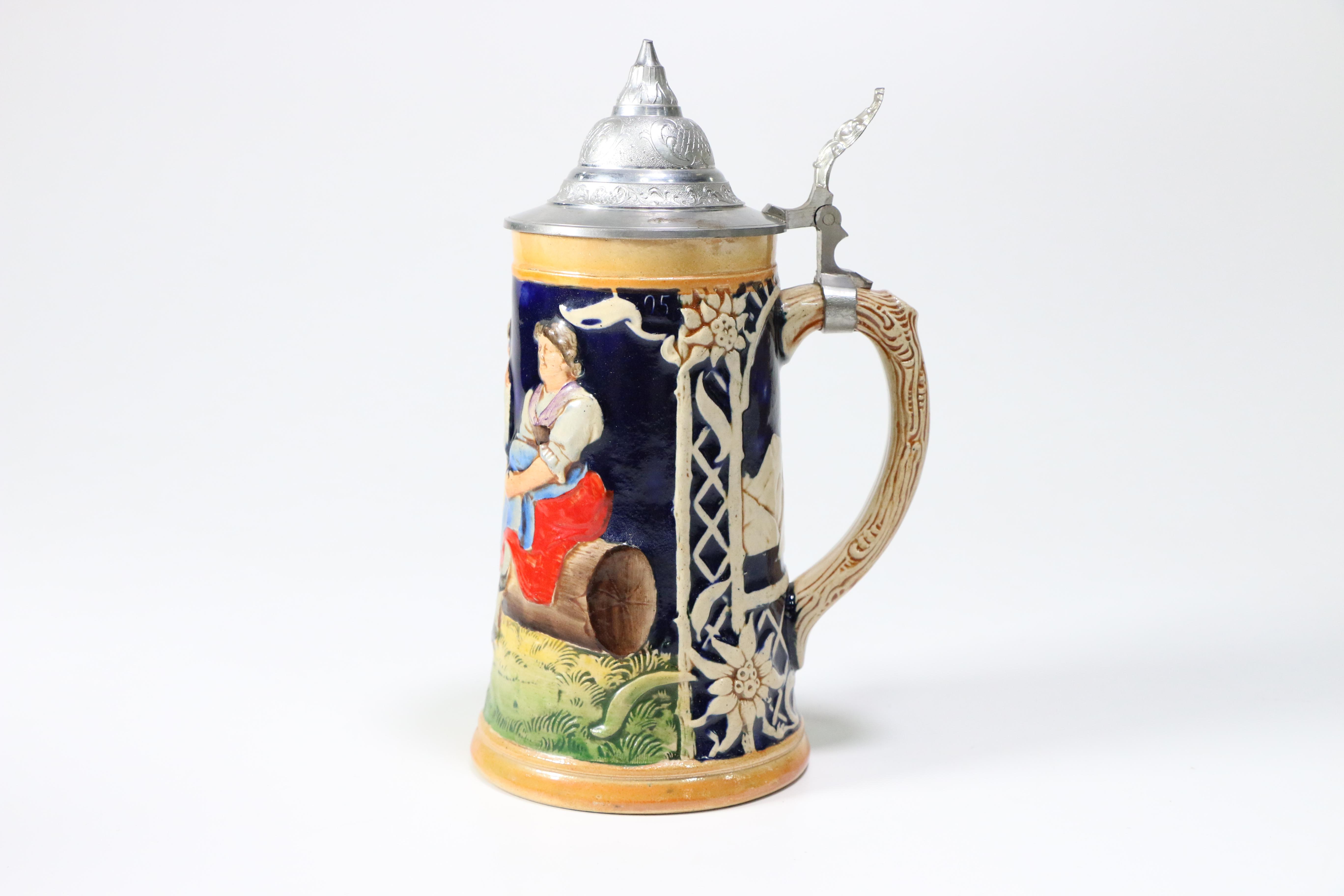 Vintage German Ceramic Beer Steins