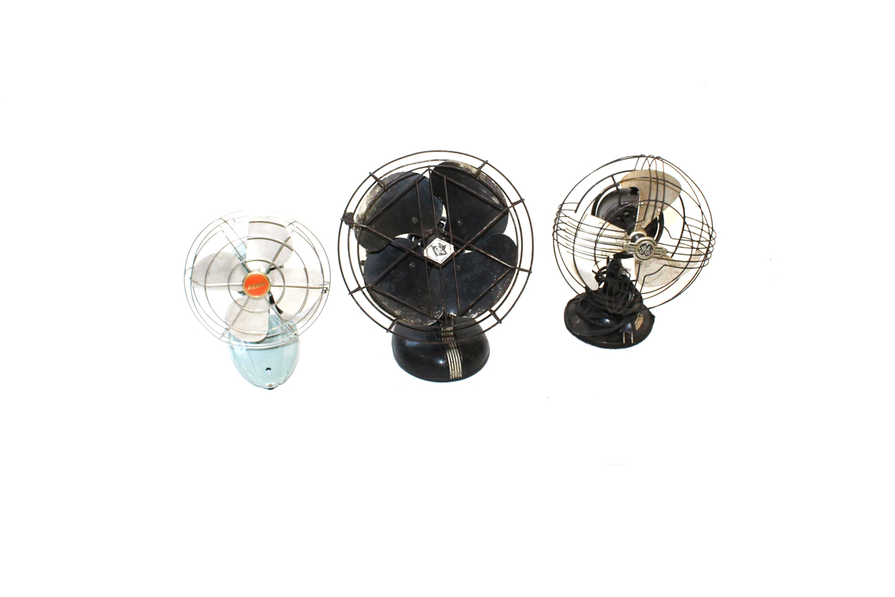Three Vintage Table Fans