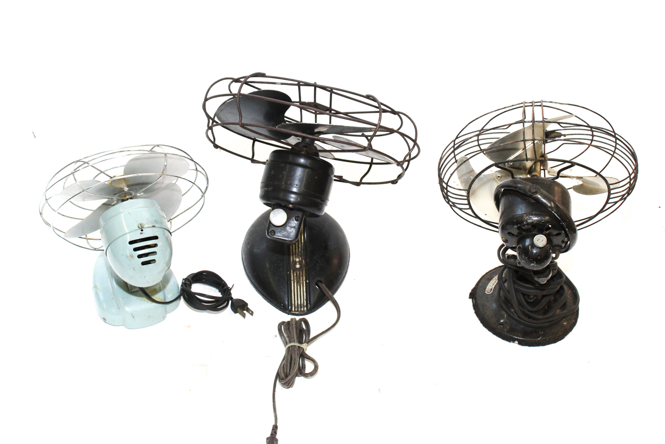 Three Vintage Table Fans