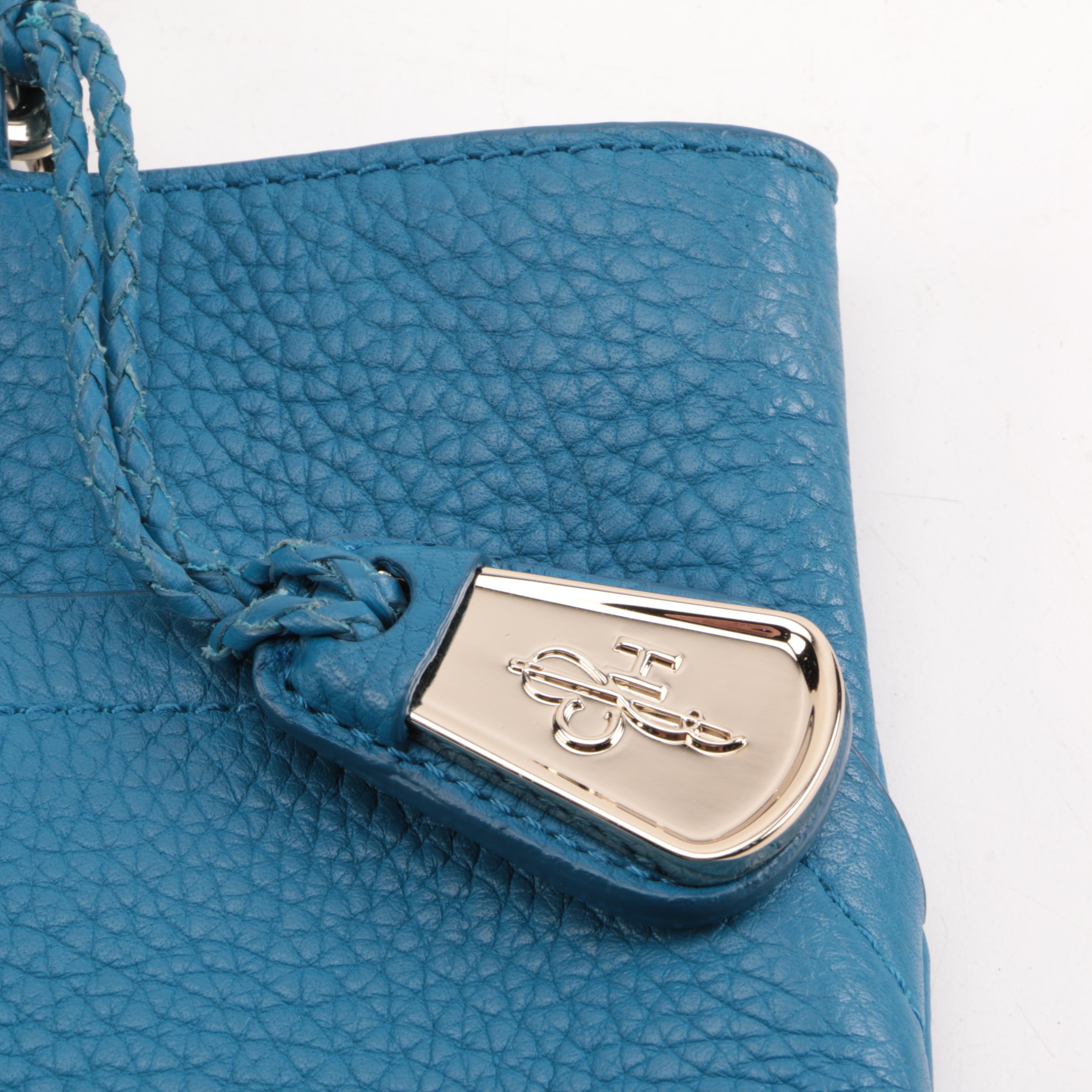 Cole Hann Blue Leather Shoulder Bag