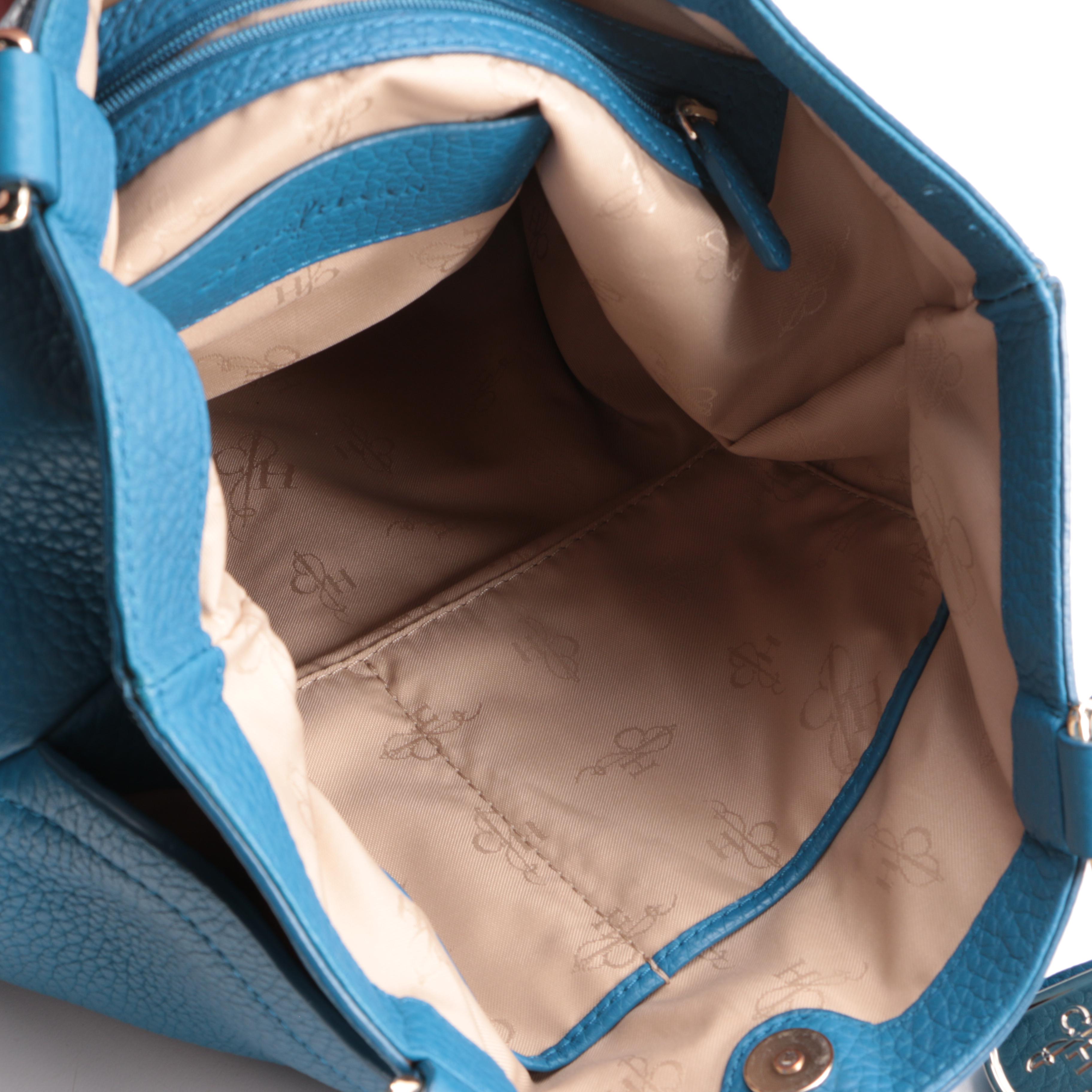 Cole Hann Blue Leather Shoulder Bag