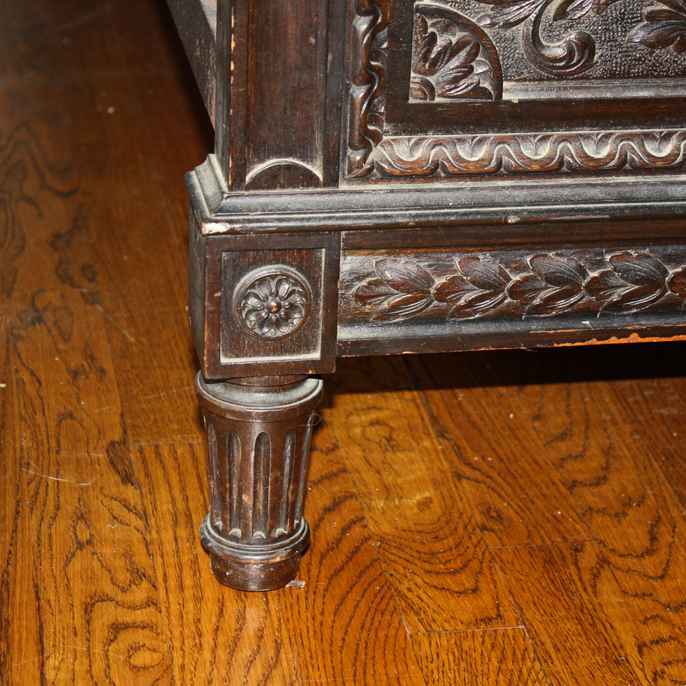 Louis XVI Inspired Carved Twin Beds