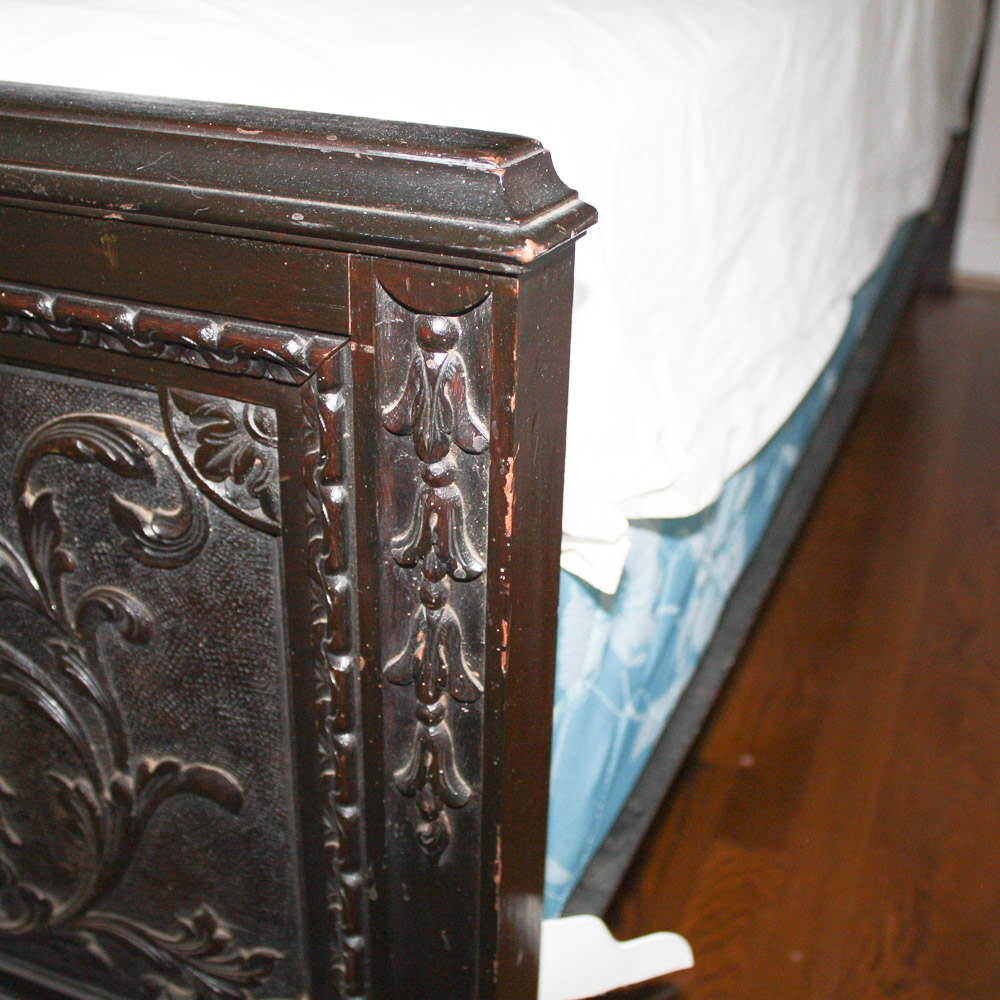 Louis XVI Inspired Carved Twin Beds