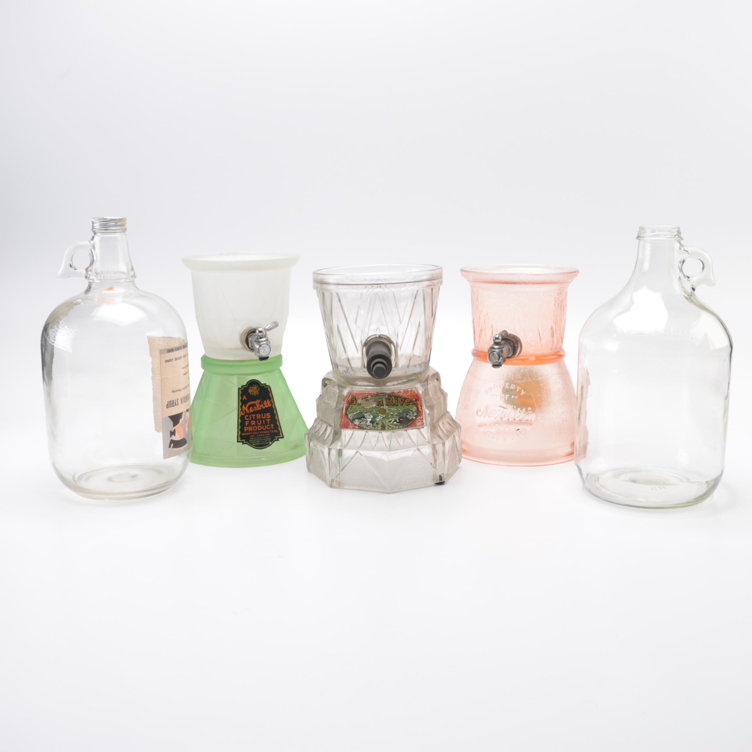 Vintage Beverage Servers from Miller's Drug Store, West Virginia