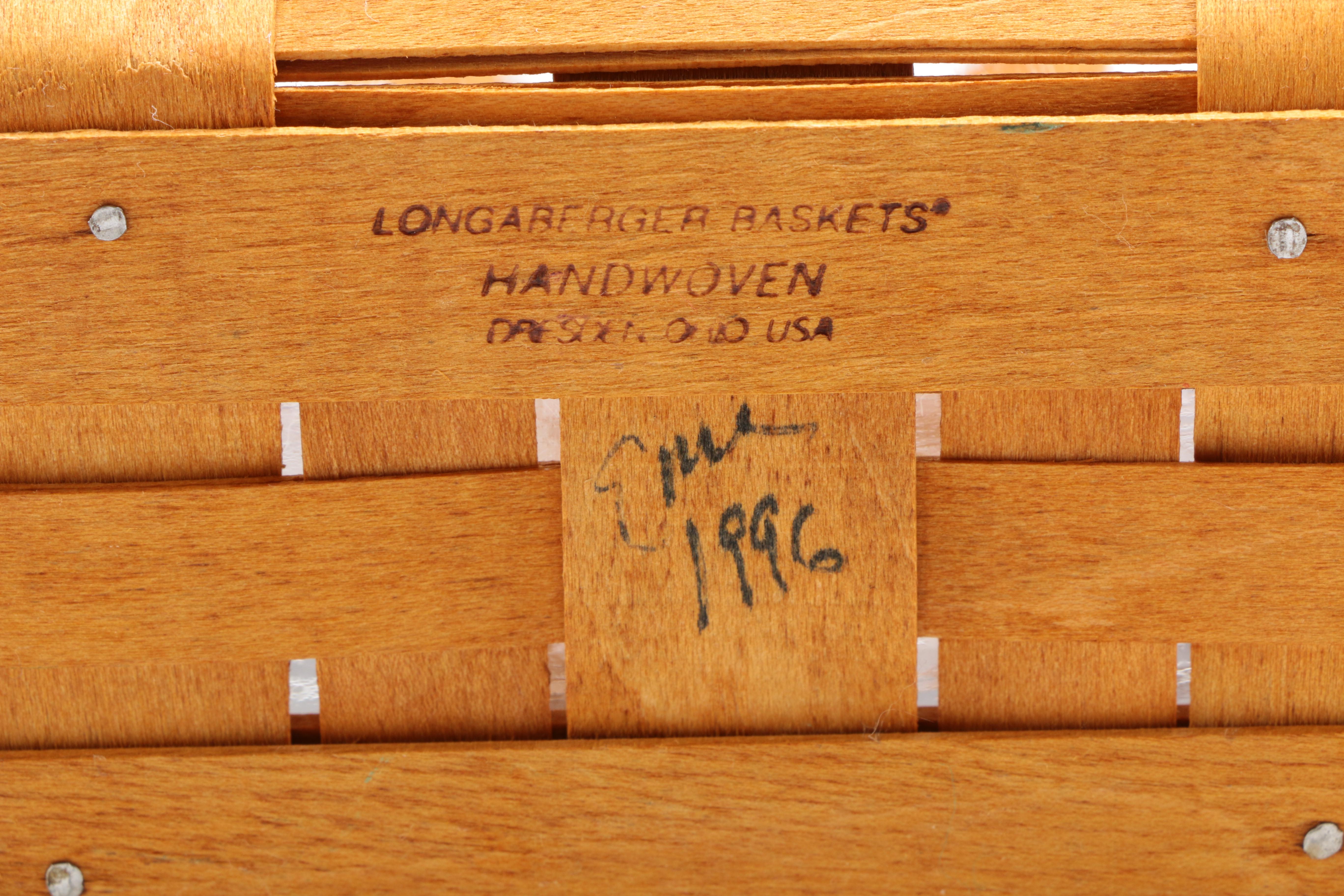 Handwoven Longaberger Collector's Club Basket