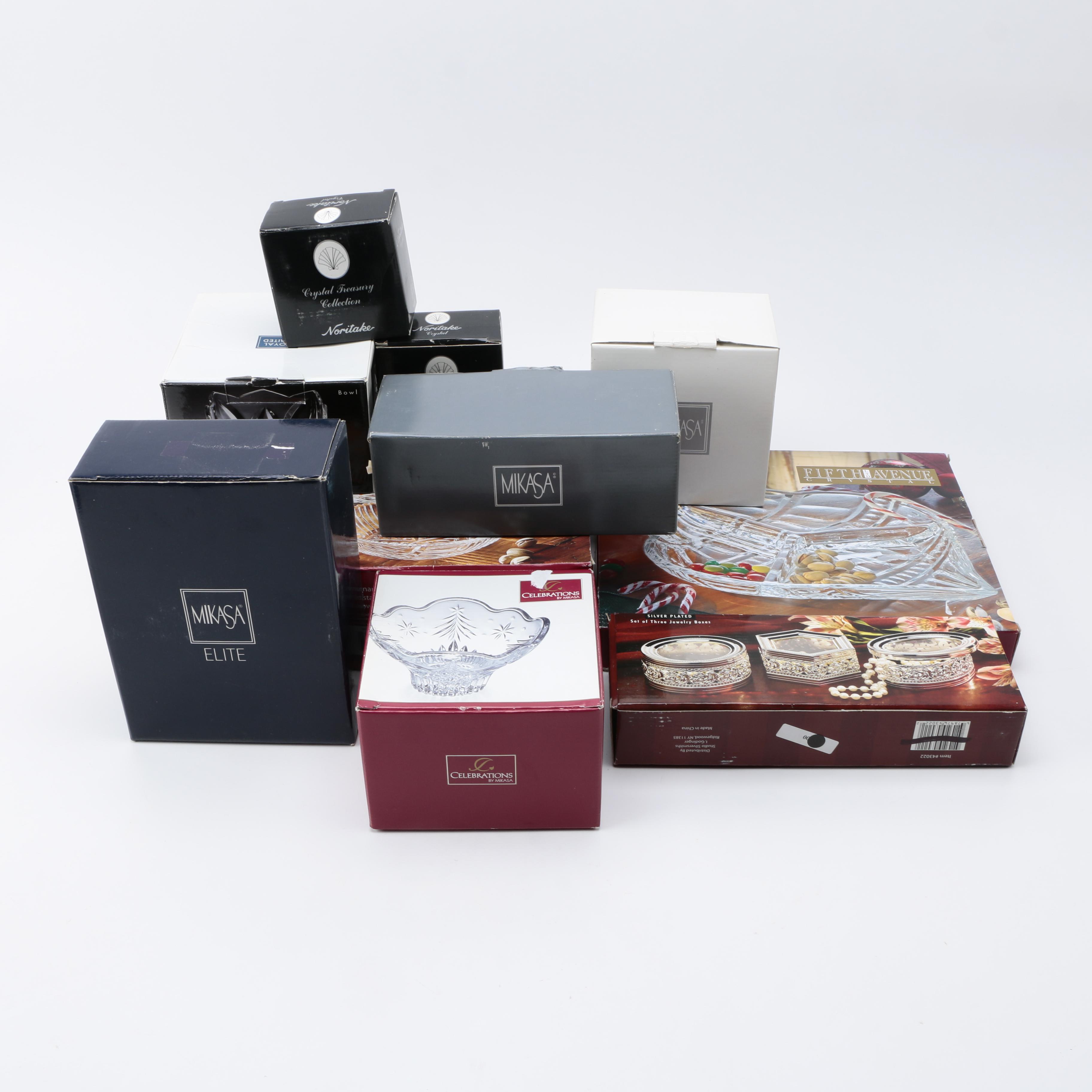 Assorted Ornamental Crystal Set in Boxes