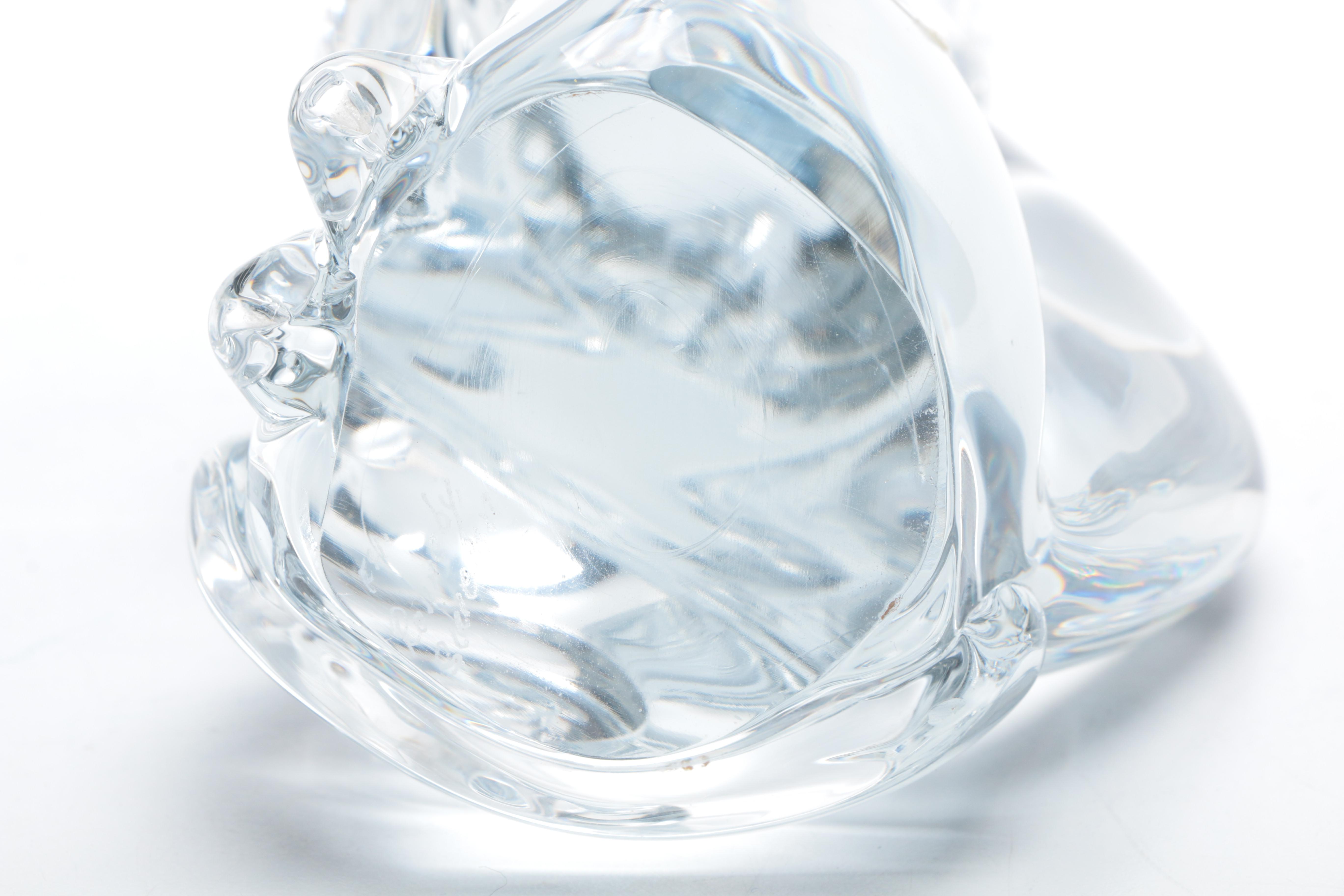 FM Konstglas Crystal Cat Figurine