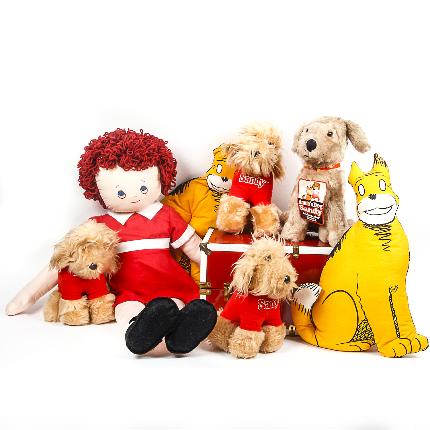 Collection of Annie and Sandy Stuffed Animals