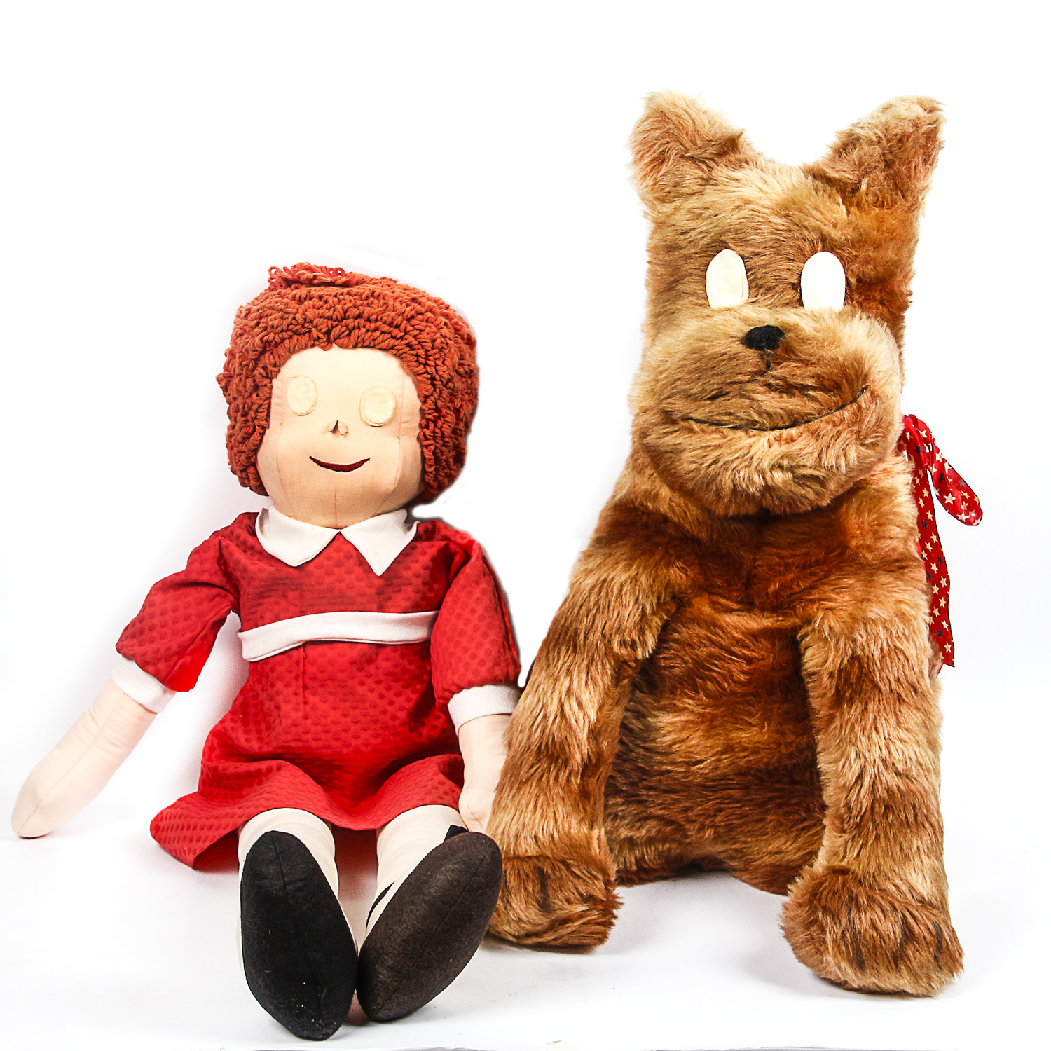 Pair of Oversized "Little Orphan Annie" Dolls