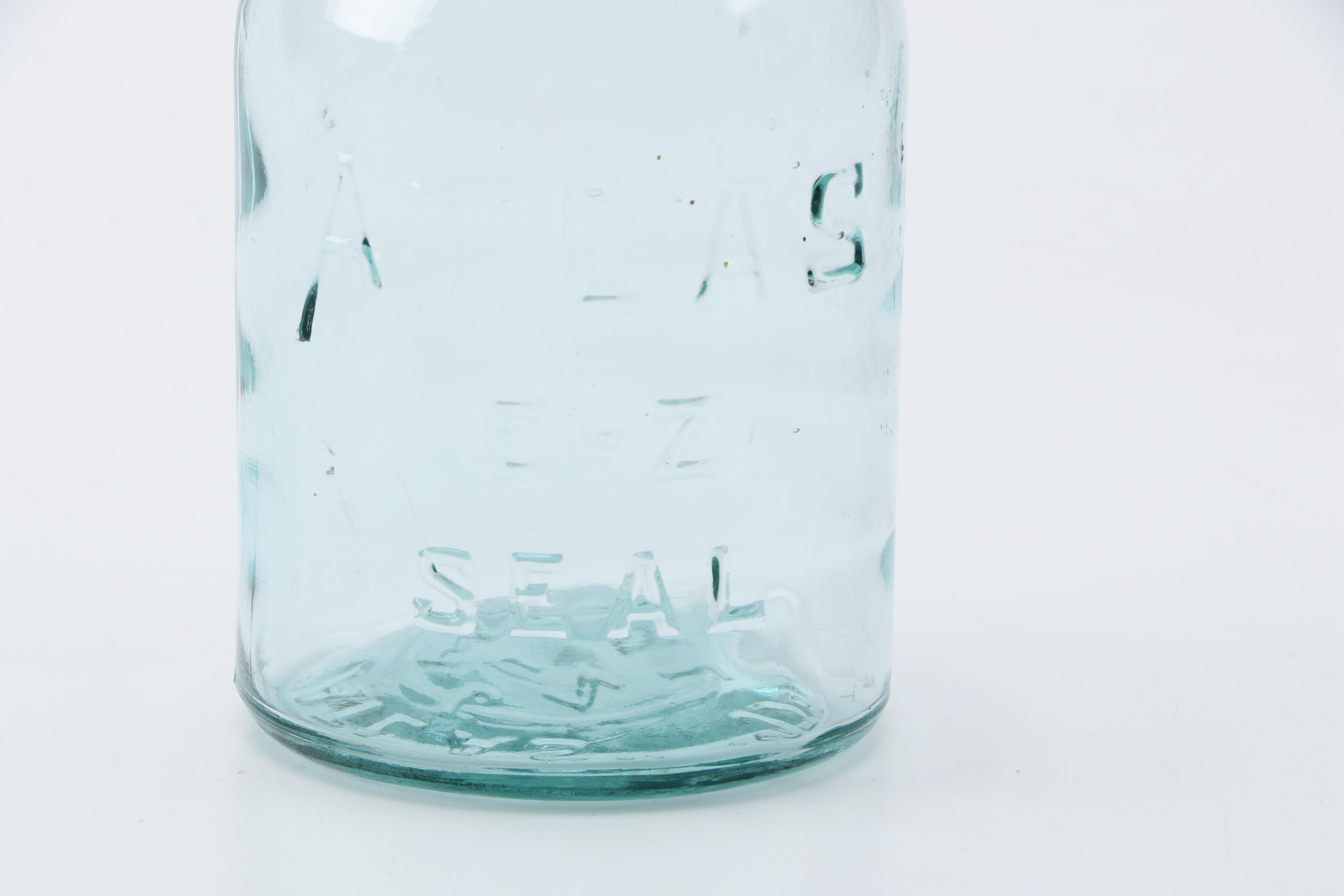 Assorted Glass Mason Jars Including Atlas