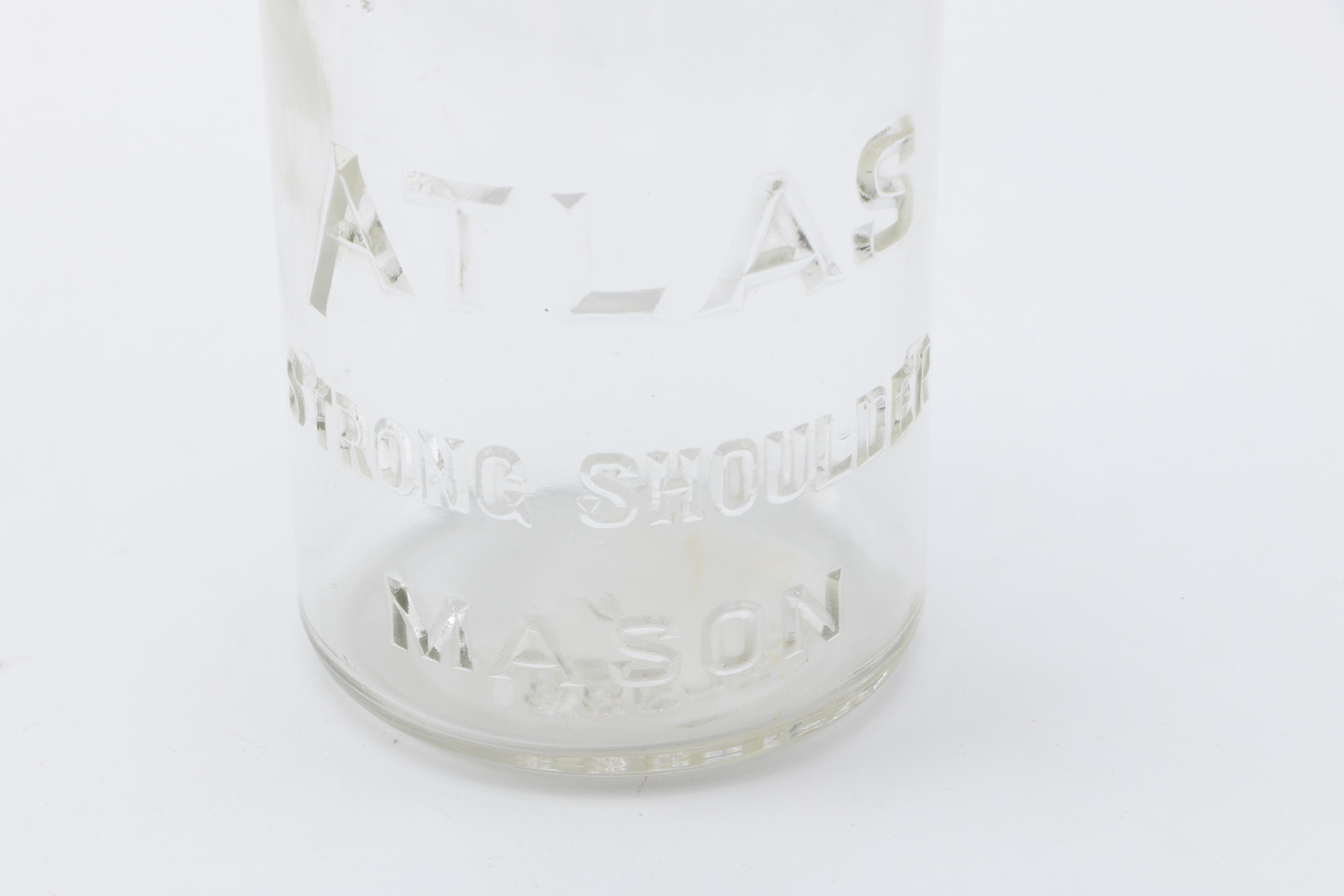 Assorted Glass Mason Jars Including Atlas