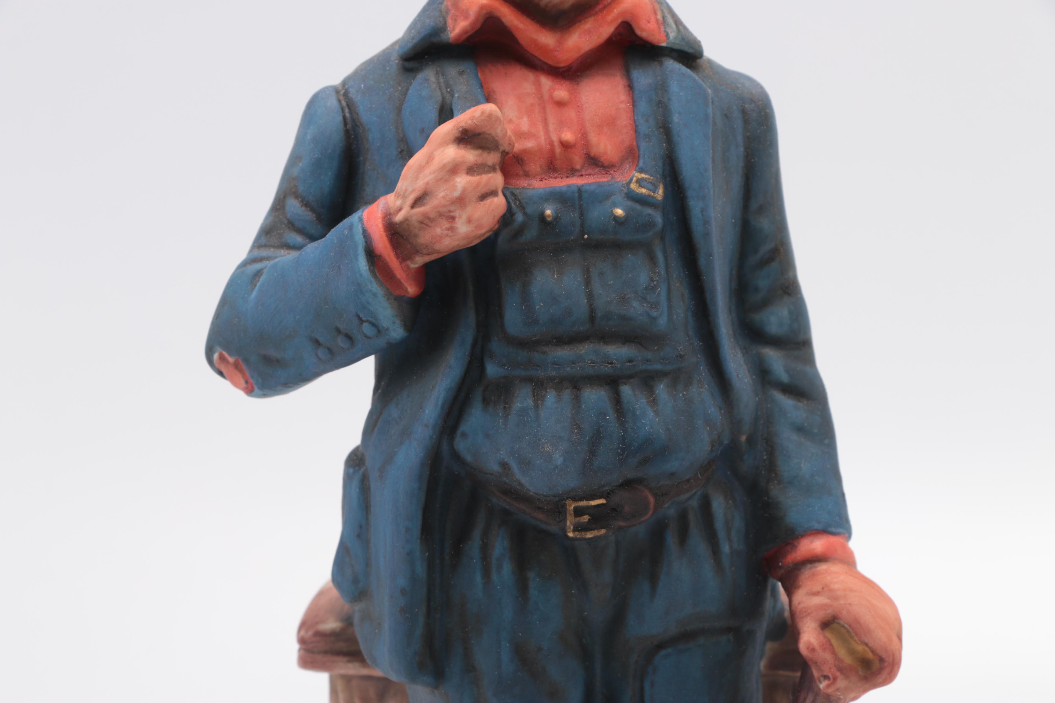 King Coal Porcelain 'Coal Miner' Bourbon Whiskey Bottle