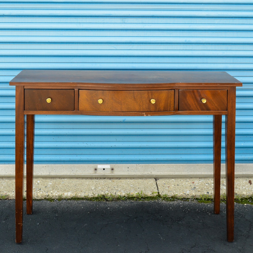 Hepplewhite Style Mahogany Console Table With Drawer