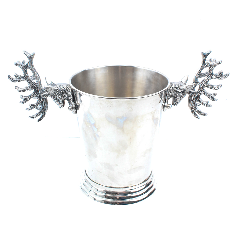 Nickel Plated Wine Bucket by Two's Company