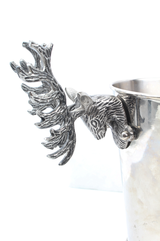 Nickel Plated Wine Bucket by Two's Company