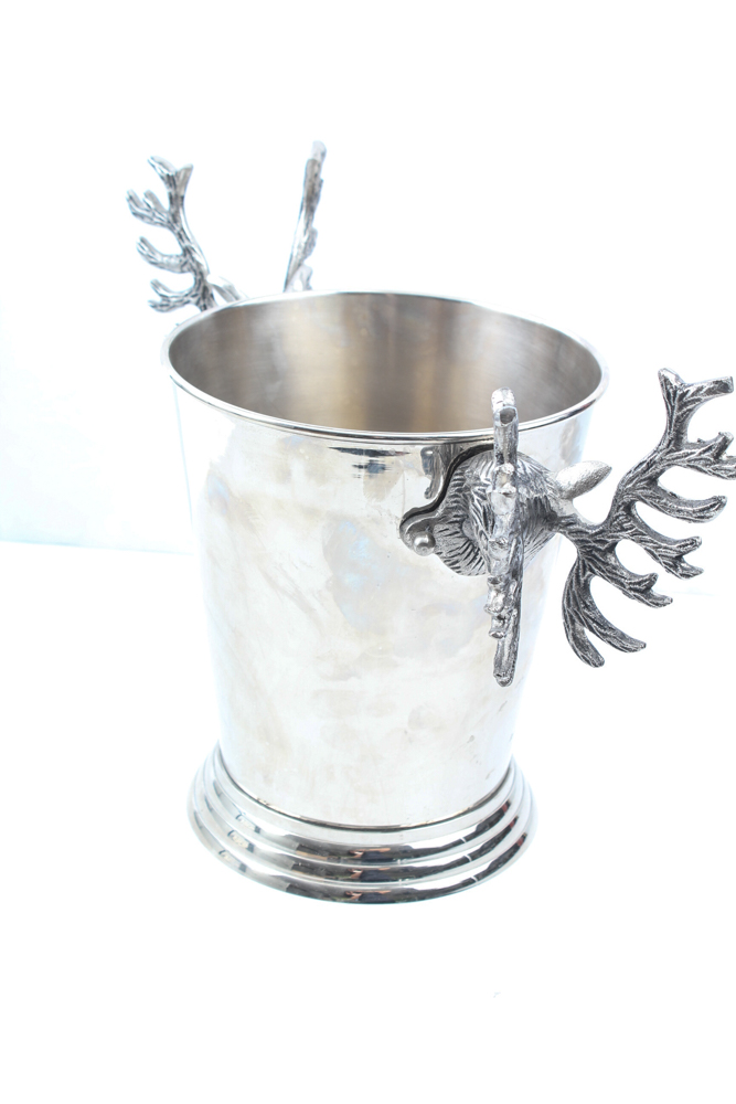 Nickel Plated Wine Bucket by Two's Company