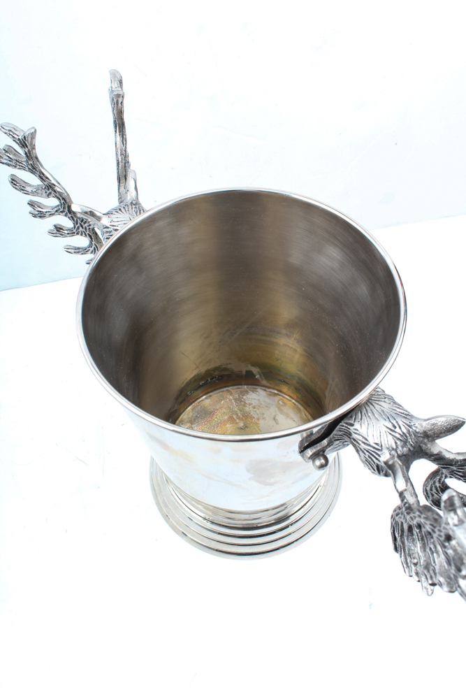 Nickel Plated Wine Bucket by Two's Company