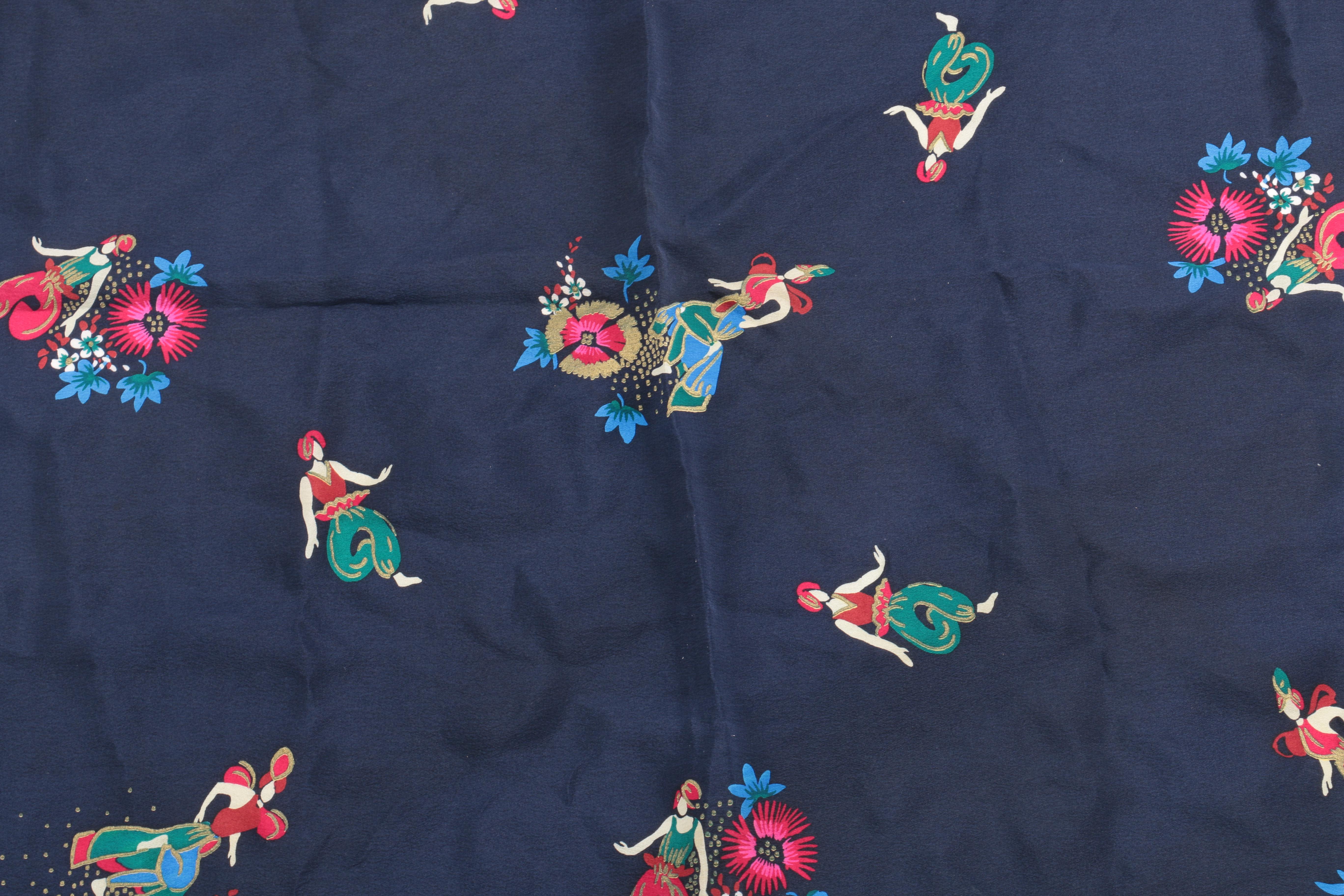 Christian Dior Hand Painted Silk Scarf