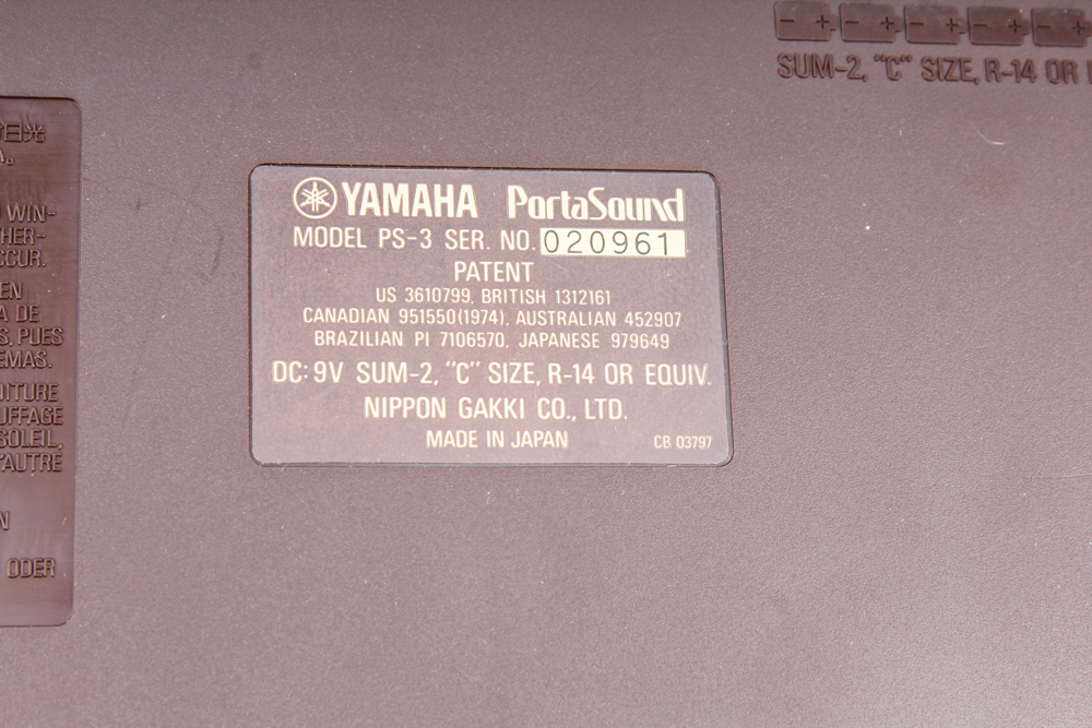 Yamaha Portasound Electronic Keyboard