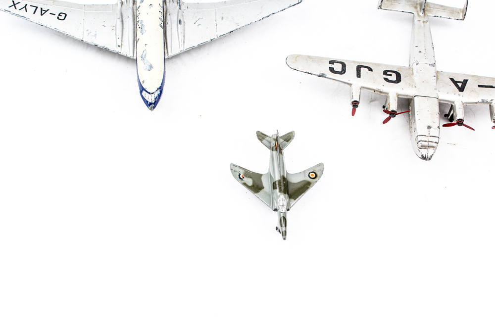 Three Vintage Dinky Toy Aircraft
