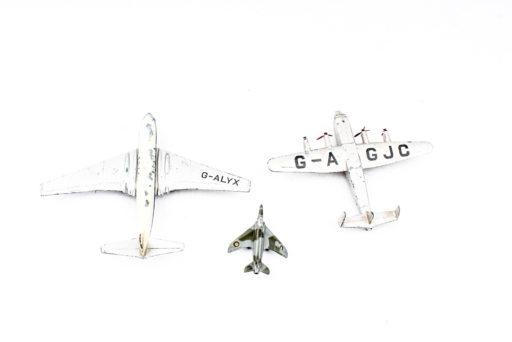 Three Vintage Dinky Toy Aircraft