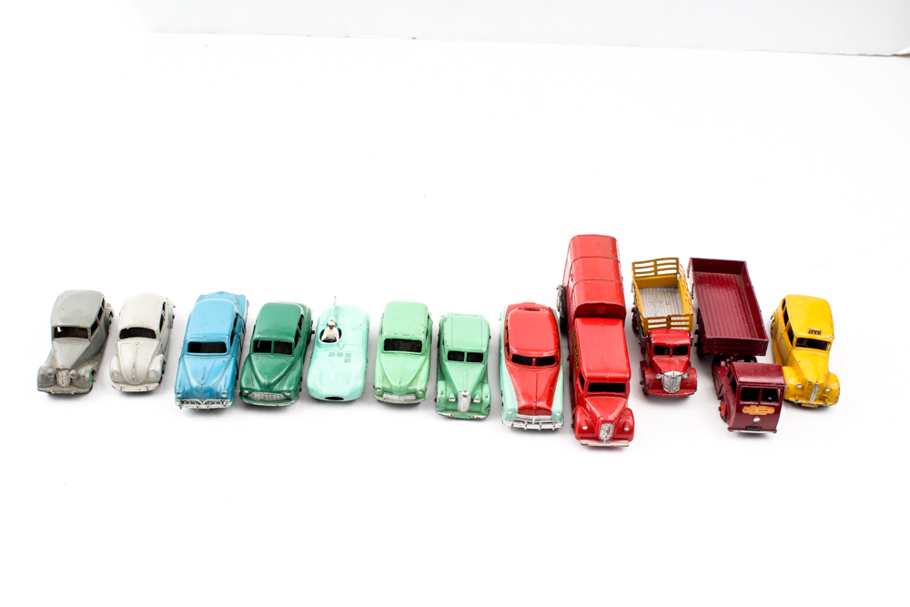 Thirteen Vintage Dinky Toys