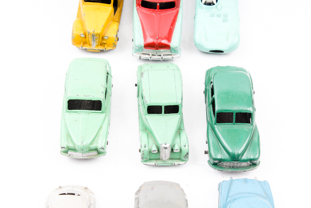 Thirteen Vintage Dinky Toys