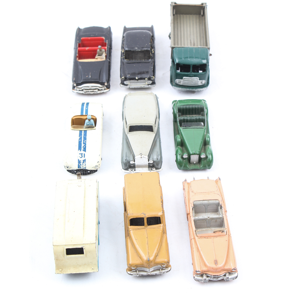 Nine Vintage Dinky Toys