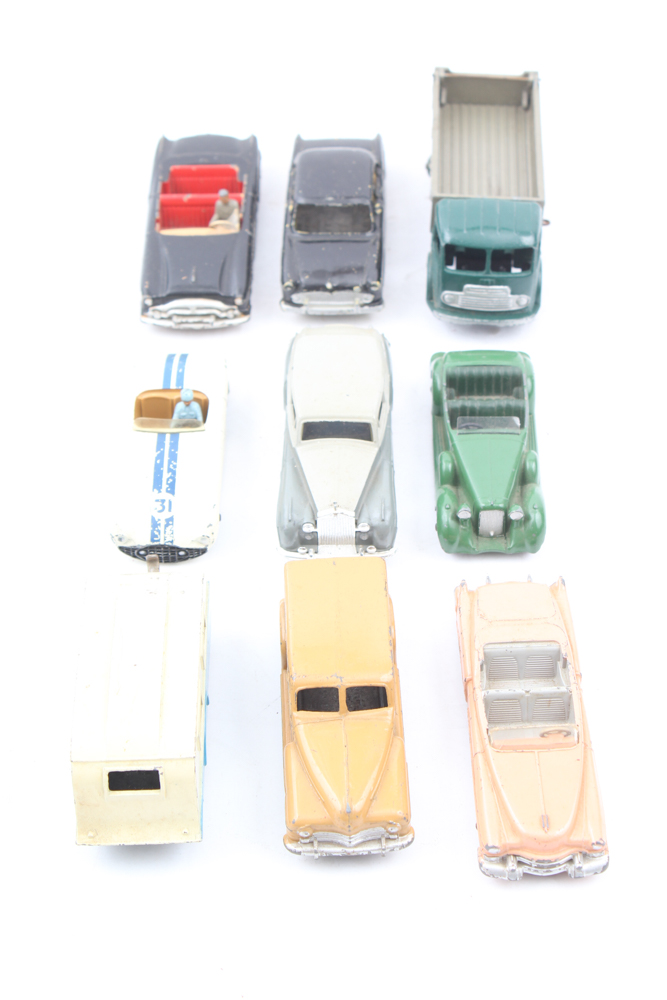 Nine Vintage Dinky Toys