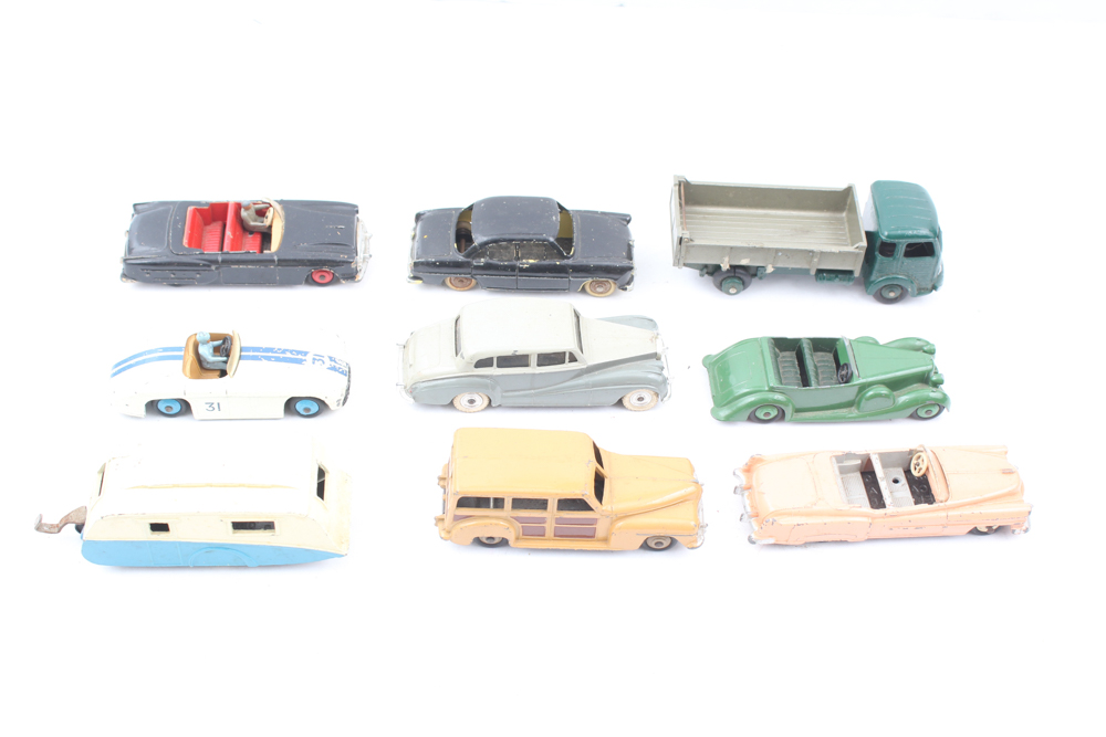 Nine Vintage Dinky Toys