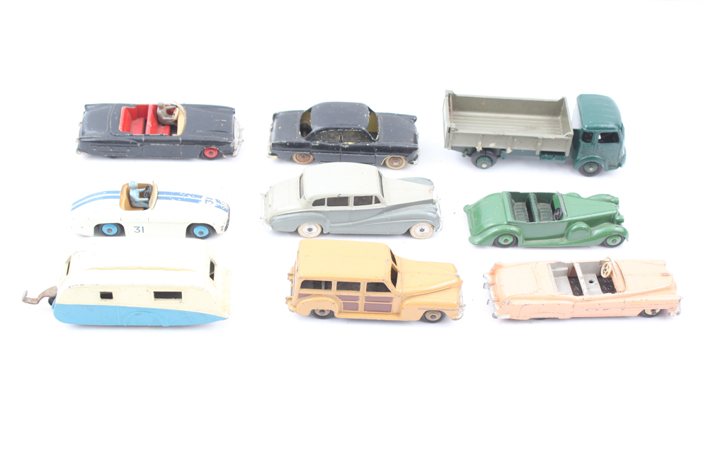Nine Vintage Dinky Toys