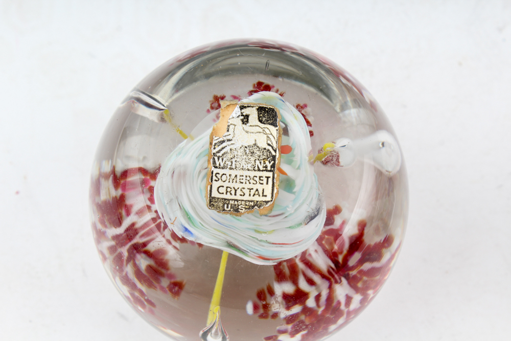 Pair of Art Glass Paperweights by Gentile and Somerset