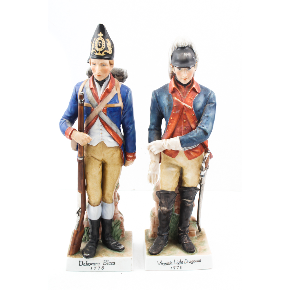 Pair of Revolutionary War Ceramic Figurines