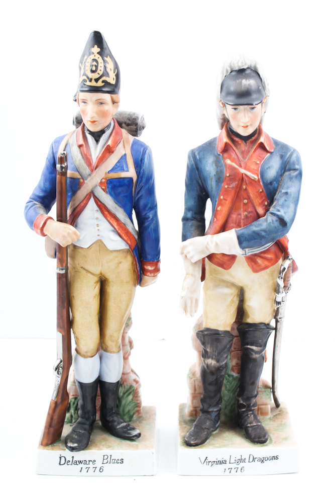 Pair of Revolutionary War Ceramic Figurines