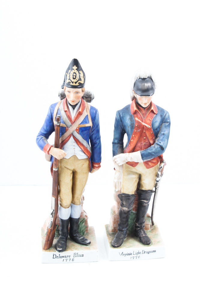 Pair of Revolutionary War Ceramic Figurines