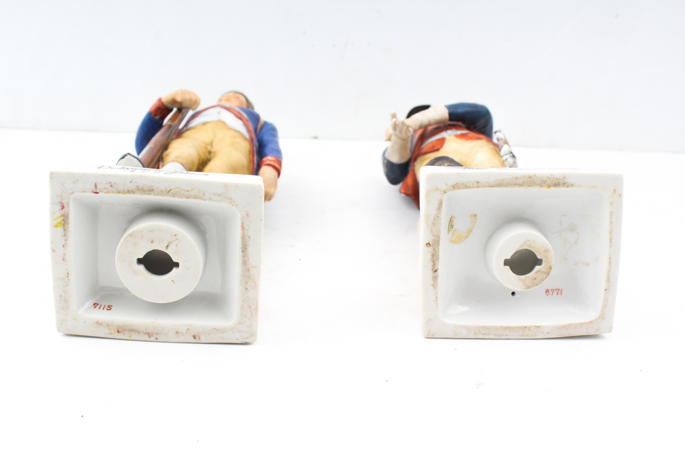 Pair of Revolutionary War Ceramic Figurines