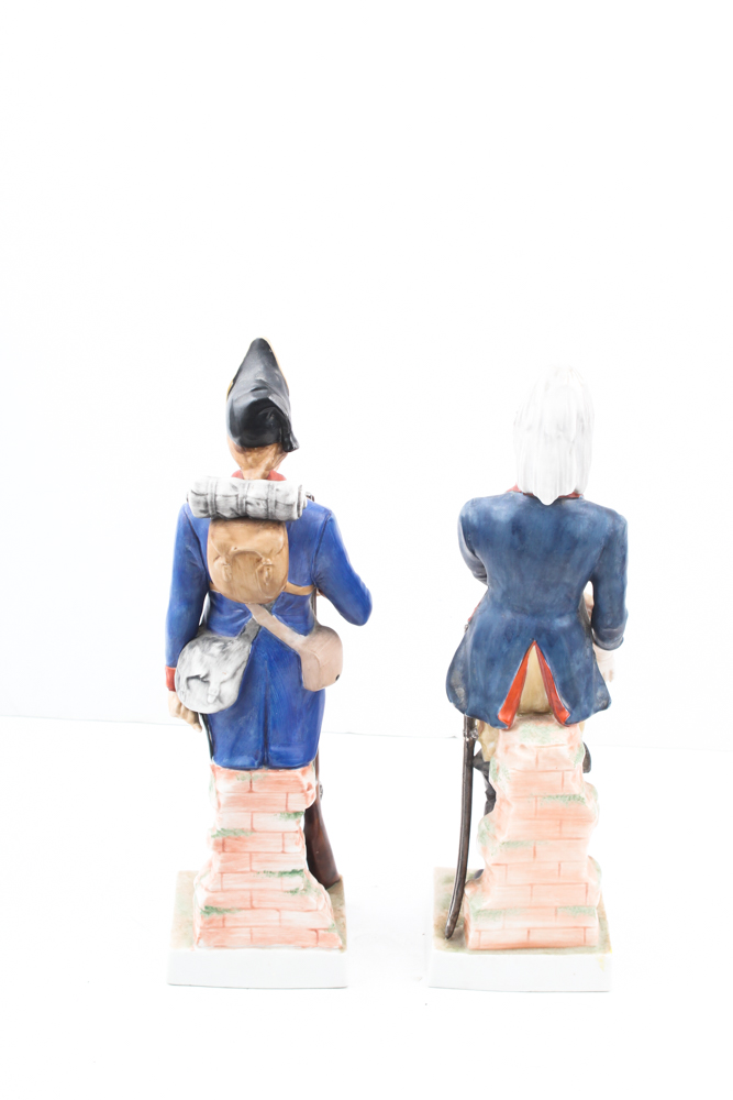 Pair of Revolutionary War Ceramic Figurines