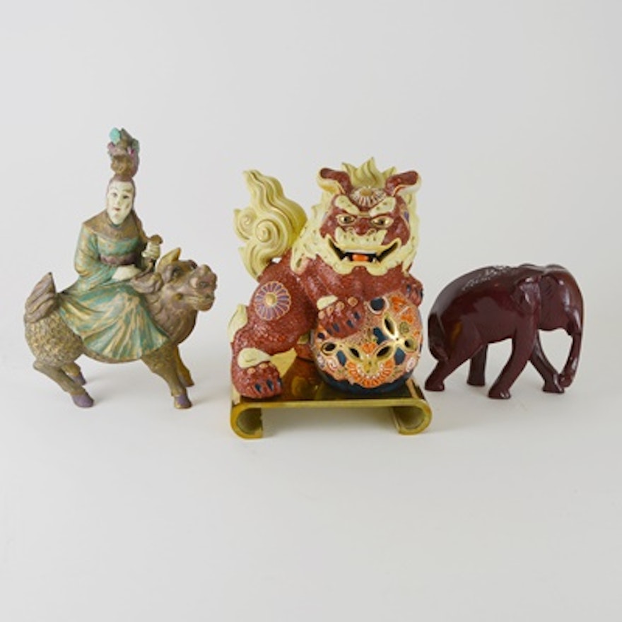 Asian Style Porcelain Figurine Decor