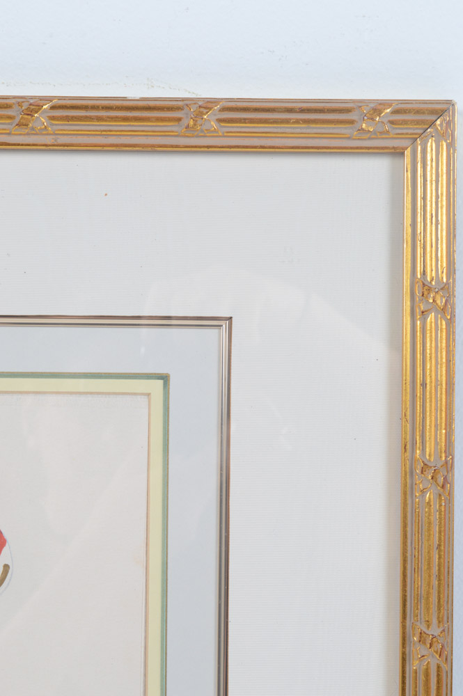 Louis Feraud Hand Embellished Fashion Print