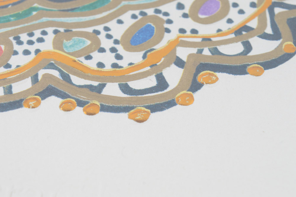 Louis Feraud Hand Embellished Fashion Print