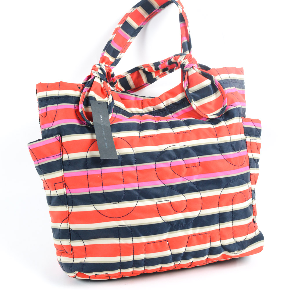Marc by Marc Jacobs Tate Striped Nylon Tote Bag